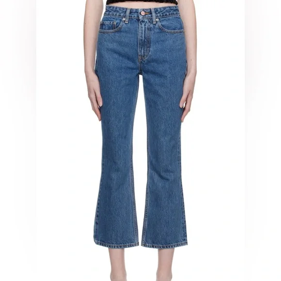 Ganni Blue Flare Women's Jeans - Picture 3 of 10